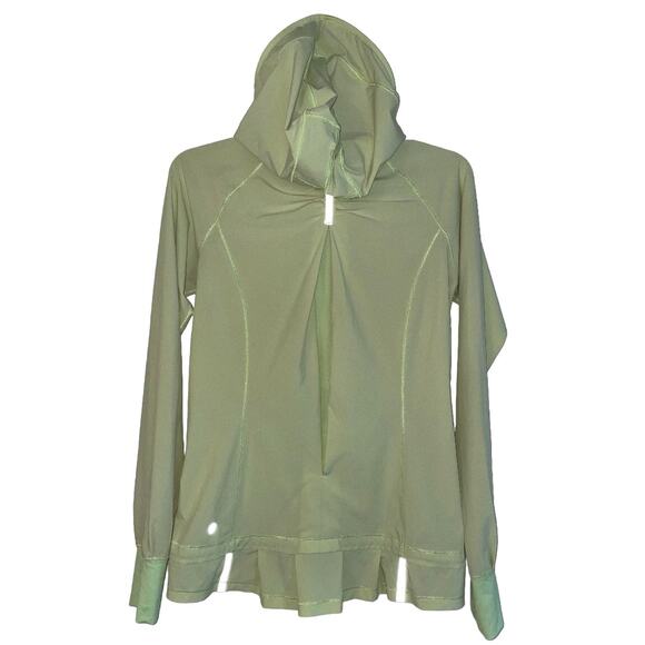 Lululemon Lightened Up Jacket Clear Mint‎ Lightweight Hooded Windbreaker Size 4 - Picture 3 of 6